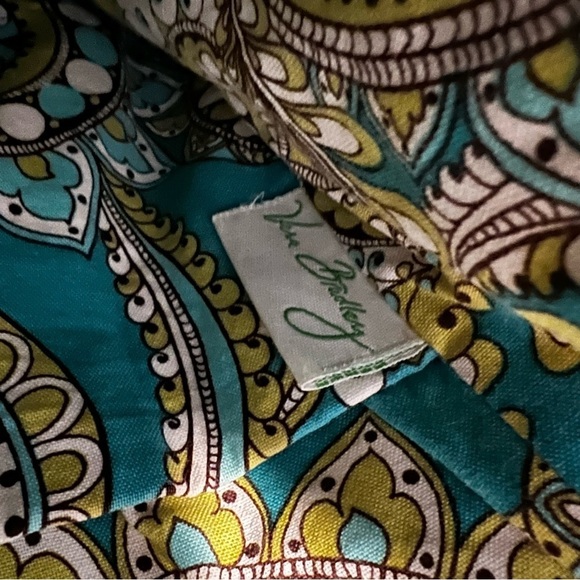 VERA BRADLEY Peacock Zipper Hipster Crossbody Y2K Green Turquoise Paisley 2007 - Picture 13 of 14